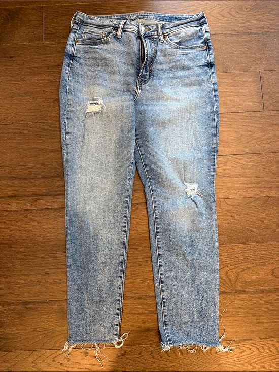 Old Navy Denim - Old Navy Extra Stretch Distressed High Rise OG Straight Size 12 - C55-021